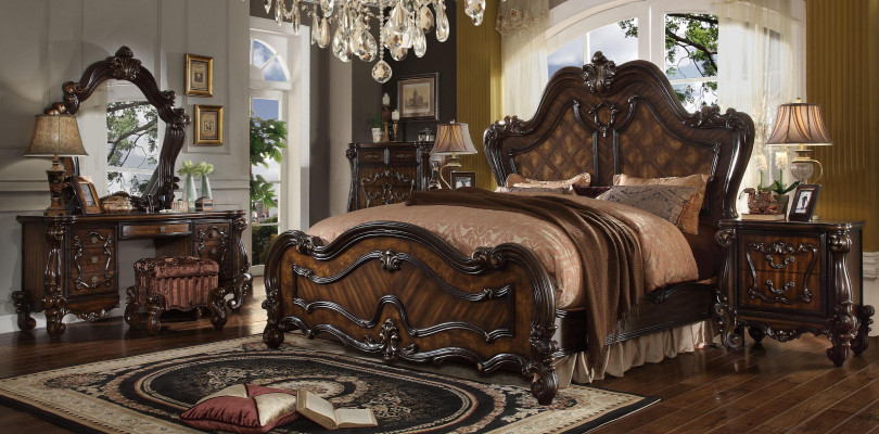 Königliches Doppel Bett Betten + 2x Nachttisch Konsole Komplett Set Neu