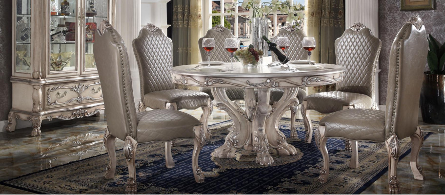 Esszimmer Stuhl Sessel Set 6x Stuhl ohne Armlehnen Luxus Sessel Barock Stühle