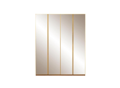 Kleiderschrank Holzschrank Spiegel Garderobenschrank Schrank Braun