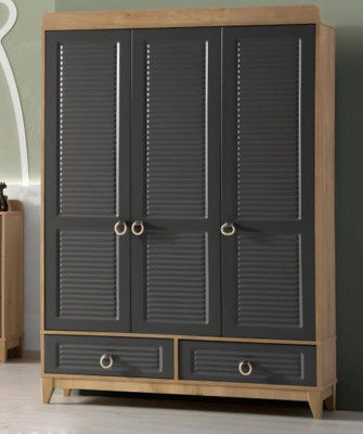 Kleiderschrank Grau Holz Schrank Design Kinderzimmer Kleiderschränke  удаление