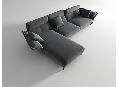 Sofa Stoff L-Form Couch Wohnlandschaft Ecksofa Garnitur Modern Design Couchen