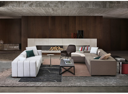 Wohnzimmer Garnitur Design Ecksofa L-Form + Sofa 4 Sitzer  Polster Couchen Leder