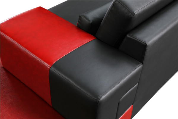 Couch Ecksofa Leder Wohnlandschaft Garnitur Design Modern Sof L-Form Couchtisch