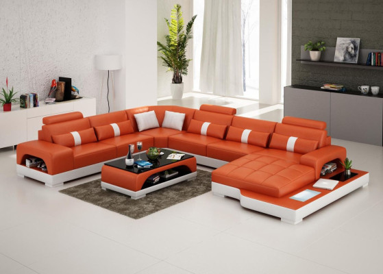 Couch Garnitur Polster Big xxl Sofas Couchen Sofa Wohnlandschaft U Form Ecksofa