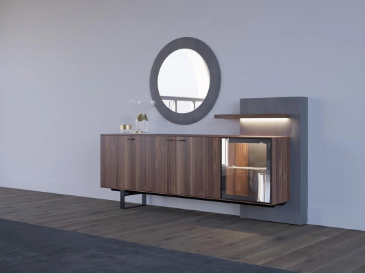 Esszimmer Set 7tlg Esstisch Design Sideboard mit Spiegel Luxus Einrichtung