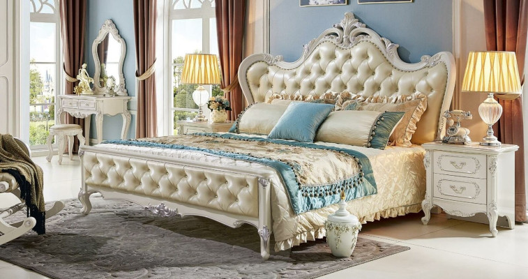 Bett 2x Nachttisch 3 tlg. Schlafzimmer Set Design Modern Luxus Schlafzimmer sets