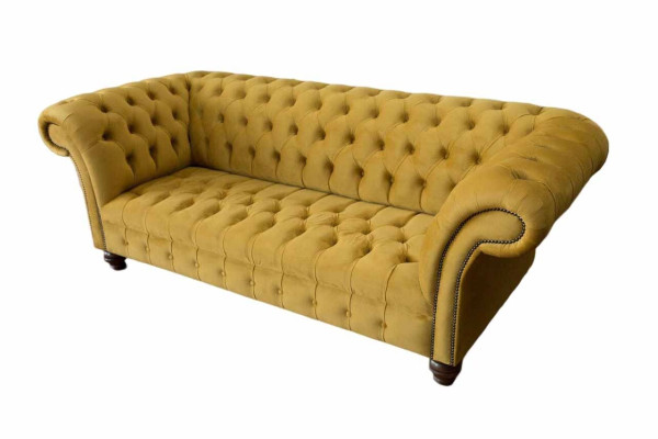 Luxus Chesterfield Sofa 2x 2 Sitzer Couch Textil Modern Sofas Neu Garnitur