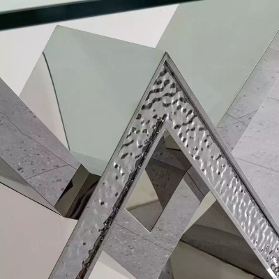 Luxus Esstisch Säulentisch Silber Esstische Esszimmer Tisch Glastisch