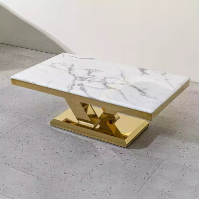 Couchtisch Design Tisch Wohnzimmer Luxus Couchtische Möbel 130x70 Metall