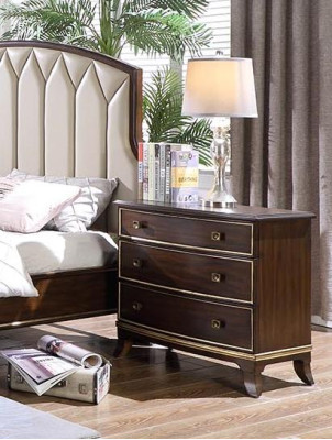 Bett 2x Nachttische Kommode Schlafzimmer Set Design Luxus neu 4tlg