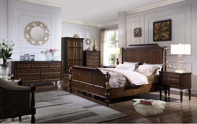 Bett 2x Nachttisch Kommode Komplett Schlafzimmer Möbel Set  4tlg Neu