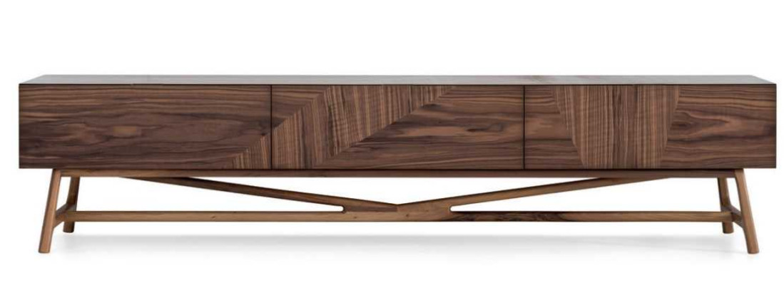 Wohnzimmer Tv-Ständer mit 2x Wandregal Luxus Design Sideboarad Wohnwand