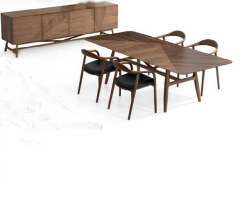 Luxus Set Esszimmer 6tlg Essgarnitur Essgruppe Set Tisch 4x Stuhle mit Anrichte
