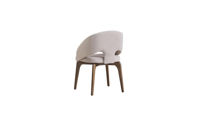 Weißer Esszimmerstuhl Stilvoller Einsitzer Polsterstühle Moderne Holzfüße