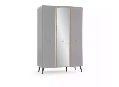 Kleiderschrank Schrank Holzschrank Schlafzimmer Möbel Holz Grau Luxus