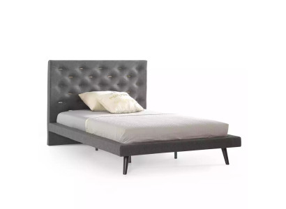 Komplette Jugendbett Schlafzimmermöbel Holzbett Bett Grau Set 4tlg