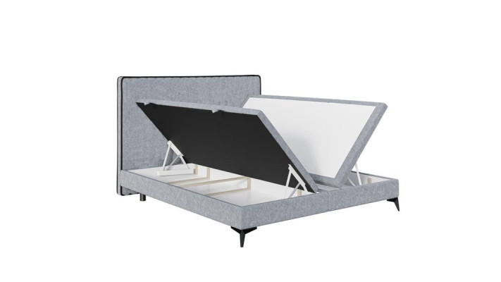 Bett Modern Doppelbett Designer Schlafzimmer Polster Stoff Möbel Betten