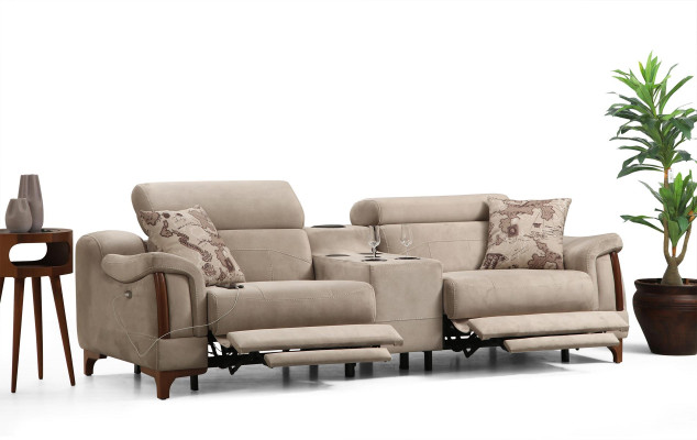 Wohnzimmer Set 3 tlg Luxus Sofagarnitur Dreisitzer Sofa Couch Modern Möbel