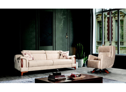 Sofagarnitur Wohnzimmer Set Einsitzer Modern Dreisitzer Sofa Couch Neu