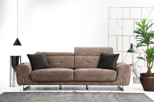 Sofagarnitur Set Dreisitzer Sofas Wohnzimmer Sessel Modern Design Textil