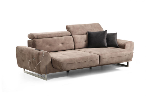 Sofagarnitur Set Dreisitzer Sofas Wohnzimmer Sessel Modern Design Textil