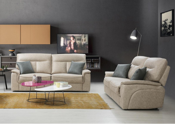 Komplett Set 2 tlg Dreisitzer Sofas Couch Garnitur Design Modern Wohnzimmer