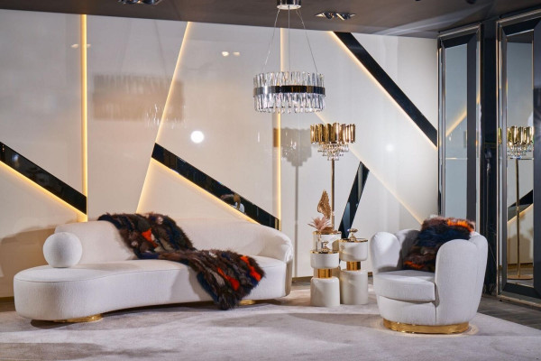 Sofagarnitur 3+1 Sitzer Luxus Garnitur Set Sofas Sessel Wohnzimmer Weiß
