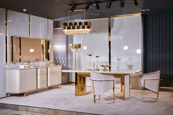 Esszimmer Komplett Tisch 4 Stühle Anrichte Spiegel Set 7tlg Esstisch
