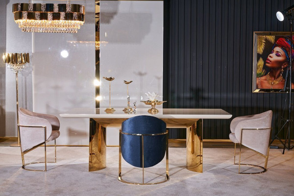 Esszimmer Tisch Esstisch 4x Stuhl Garnitur Tische Stühle Anrichte Set