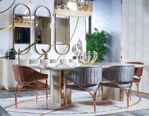 Luxus Tische Esszimmer Tisch Esszimmer Moderner Gold Edelstahl
