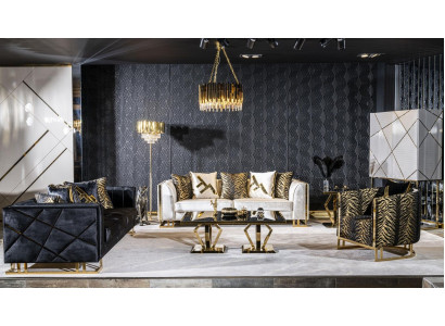 Wohnzimmer Sofagarnitur 3+3+1 Couchtisch Beistelltisch Set 5tlg Neu