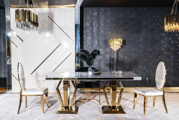 Esszimmer Set Tisch 4xStühle Anrichte Spiegel 7tlg Esstisch Garnitur Tisch