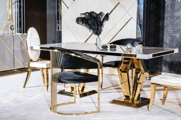 Esszimmer Set Tisch 4xStühle Anrichte Spiegel 7tlg Esstisch Garnitur Tisch