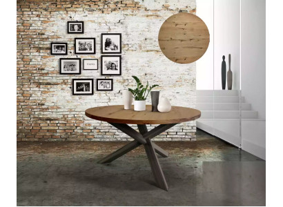 Esszimmer Rund Esstisch Holz runden Küchentisch Stil modern braun 140cm