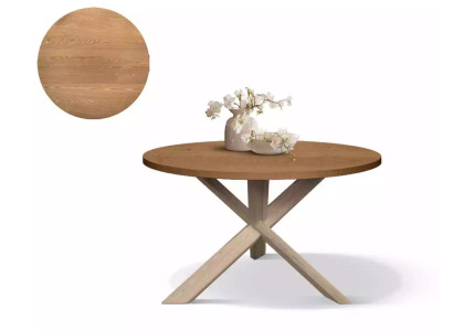 Rund Küche Esstisch Couchtisch Farbe Braun Stil Modern Holz 140cm
