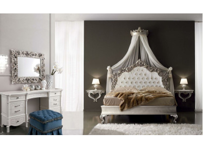 Bett + 2x Nachttisch 3 tlg. Schlafzimmer Set Design Modern Luxus Chesterfield