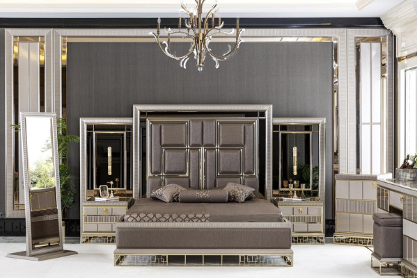 Standspiegel Beige Schlafzimmer Spiegel Elegantes Designer Möbel Modern Neu