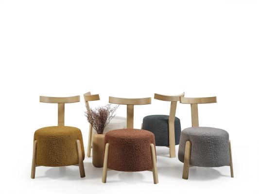 Moderner Sessel Stuhl 1x Esszimmer Lounge Sitz Polsterstuhl Textil Neu