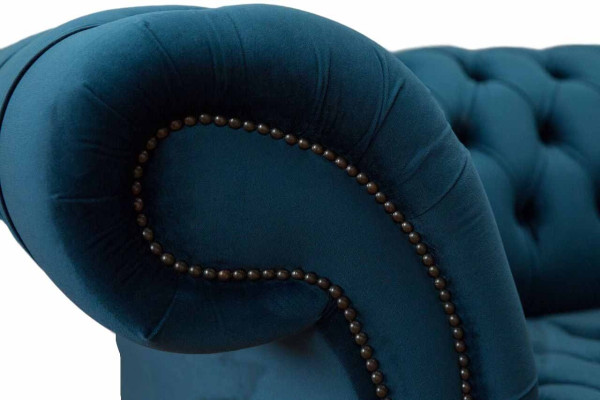 Design Sofa Chesterfield Polster Modern Textil Stoff 4 Sitzer Schlaf 
