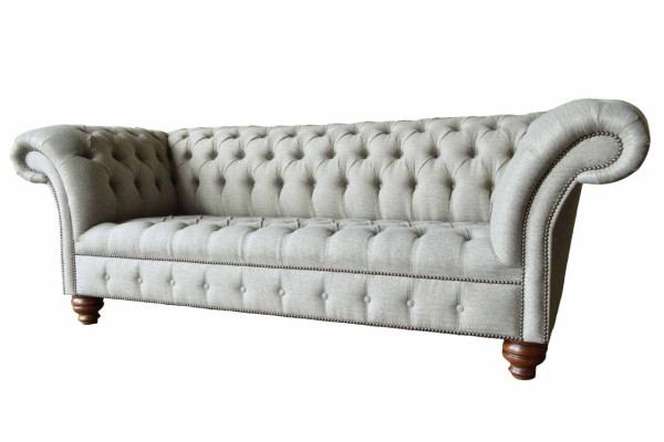 Dreisitzer Design Sofa 3 Sitzer Couchen Grau Polster Sofas Möbel Neu