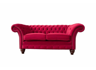 Design Modern Textil Sofa 2 Sitzer Couch Polster Luxus Sofas Chesterfield