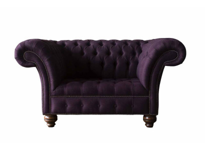 Design Chesterfield Stoff Couch Sessel 1.5 Sitzer Polster Sofas Lounge