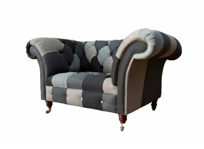 Sofa 1 Sitzer Textil Lounge Luxus Polster Sitzer Neu Sessel Design Couch