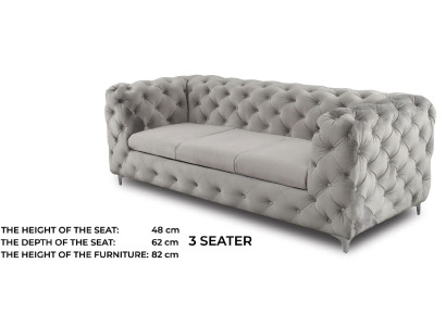 Dreisitzer Chesterfield Couch Polster Möbel Wohnzimmer Einrichtung