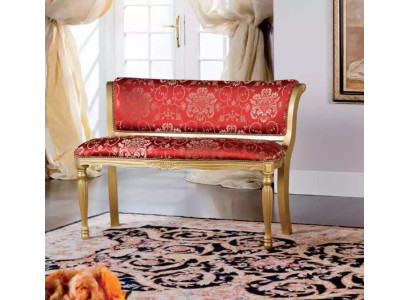 Sitzbank Polster Stoff Sitz Stil Klassische Designer Wohnzimmer Möbel