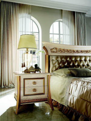 Schlafzimmer Set Barock Rokoko Bett Nachttisch Kommode Spiegel Hocker Neu