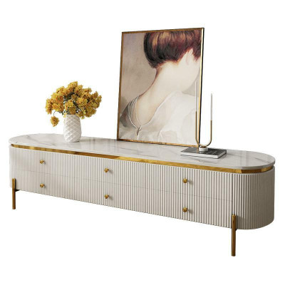 Wohnzimmermöbel Set Designer Wohnzimmer Sideboard Couchtisch Beistelltisch 3tlg.