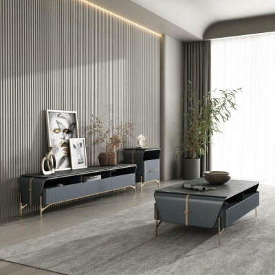 Couchtisch Sideboard 2tlg Wohnzimmer Tisch Lowboard Möbel Schrankwände