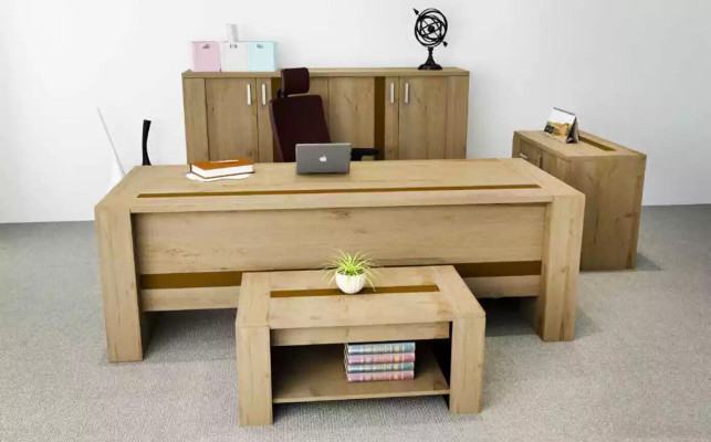 Designer Brauner Schreibtisch Luxus Büro Möbel Arbeitszimmer Modern