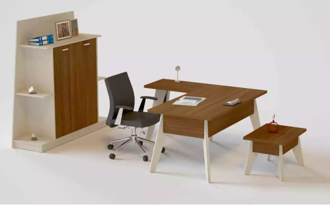 Eckschreibtisch Designer Holzmöbel Bürotisch Arbeitszimmer Tisch Neu